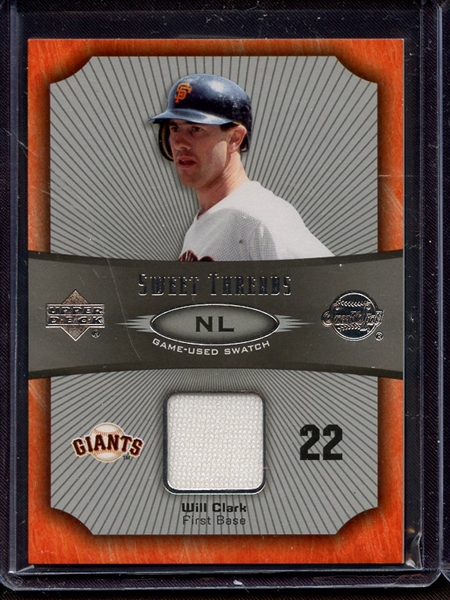 2005 UPPER DECK SWEET THREADS WILL CLARK GAME USED JERESY