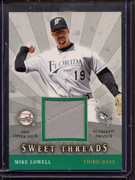 2004 UPPER DECK SWEET SPOT MIKE LOWELL GAME USED JERSEY