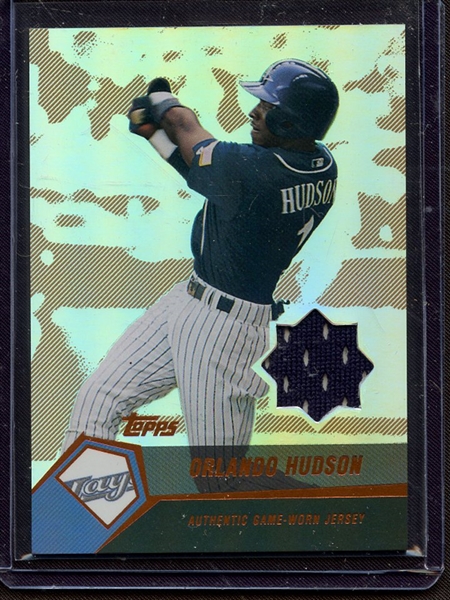2004 TOPPS ORLANDO HUDSON GAME USED JERSEY 91/99