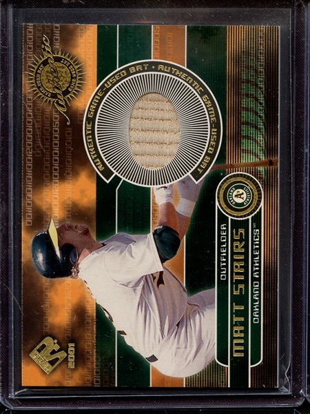 2001 PACIFIC PRIVATE STOCK MATT STAIRS GAME USED BAT