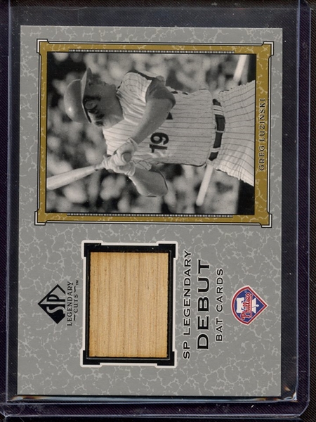 2001 SP LEGENDARY CUTS GREG LUZINSKI GAME USED BAT