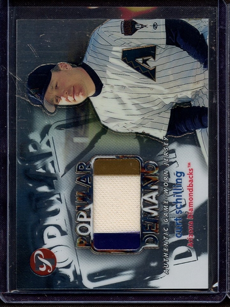 2002 TOPPS PRISTINE CURT SCHILLING GAME USED JERSEY 0572/1000
