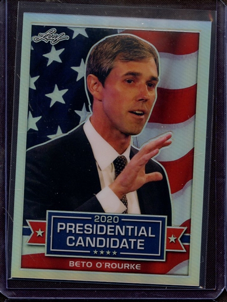 2019 LEAF 2020 PRESIDENTIAL CANDIDATE PRISMATIC SILVER BETO O'ROURKE