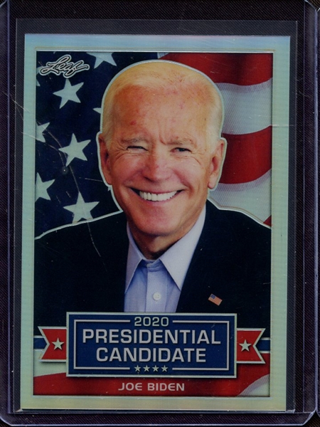 2019 LEAF 2020 PRESIDENTIAL CANDIDATE PRISMATIC SILVER JOE BIDEN