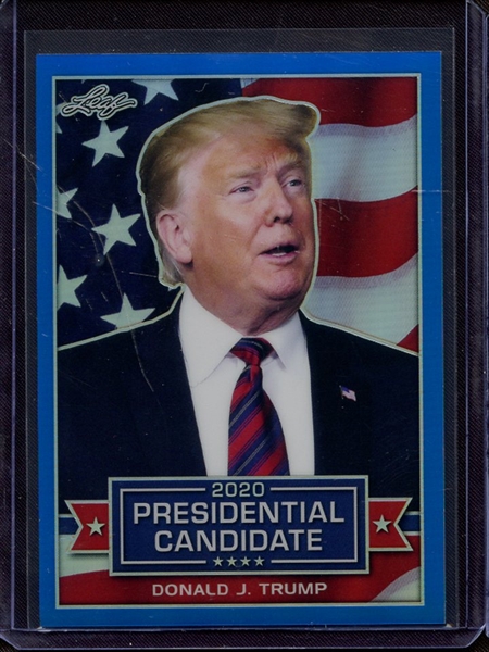 2019 LEAF 2020 PRESIDENTIAL CANDIDATE PRISMATIC BLUE DONALD J TRUMP 16/35