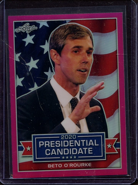 2019 LEAF 2020 PRESIDENTIAL CANDIDATE PRISMATIC PINK BETO O'ROURKE 10/20