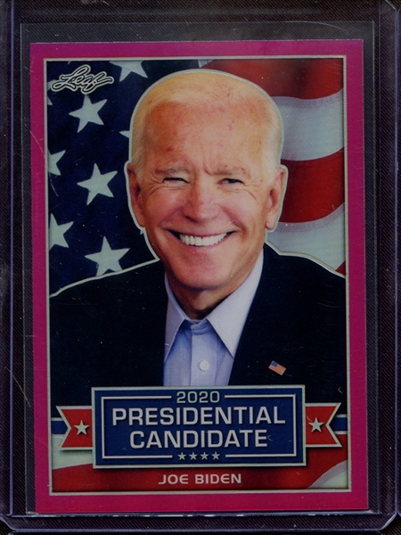 2019 LEAF 2020 PRESIDENTIAL CANDIDATE PRISMATIC PINK JOE BIDEN 10/20