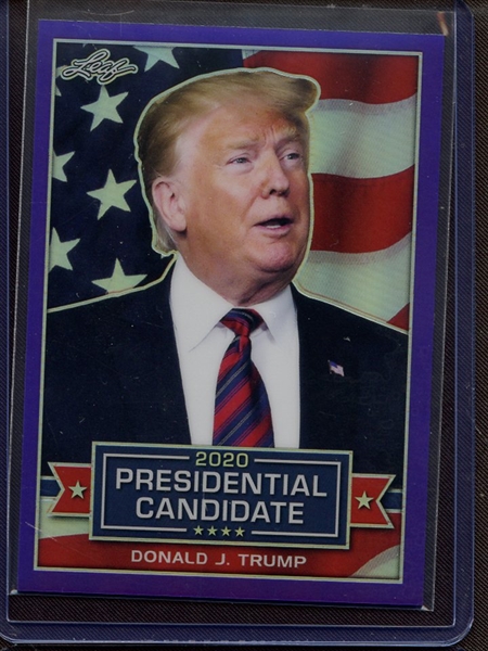 2019 LEAF 2020 PRESIDENTIAL CANDIDATE PRISMATIC PURPLE DONALD J TRUMP 16/25