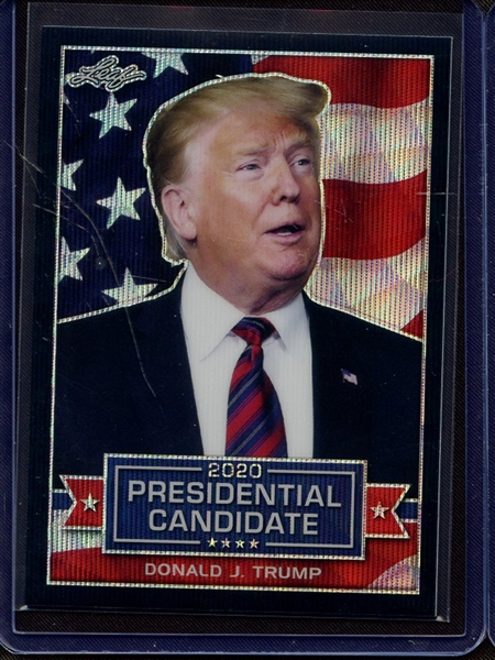 2019 LEAF 2020 PRESIDENTIAL CANDIDATE PRISMATIC WAVE BLACK DONALD J TRUMP 7/7