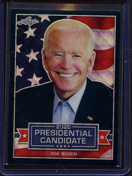 2019 LEAF 2020 PRESIDENTIAL CANDIDATE PRISMATIC WAVE BLACK JOE BIDEN 7/7