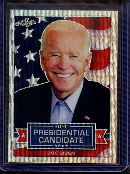 2019 LEAF 2020 PRESIDENTIAL CANDIDATE PRISMATIC WAVE SILVER JOE BIDEN