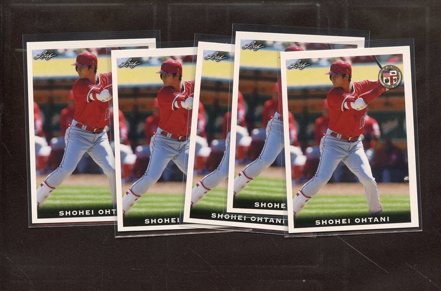 (5) 2018 LEAF NATIONAL SPORTS COLLECTORS CONVENTION NSCC ROOKIE-01 SHOHEI OHTANI