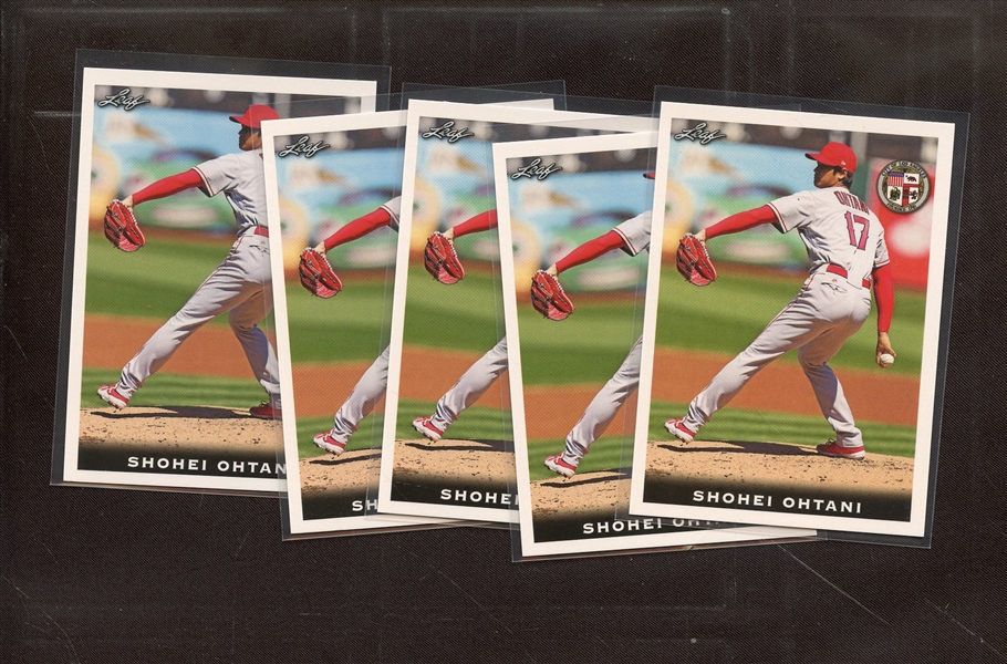(5) 2018 LEAF NATIONAL SPORTS COLLECTORS CONVENTION NSCC ROOKIE-02 SHOHEI OHTANI
