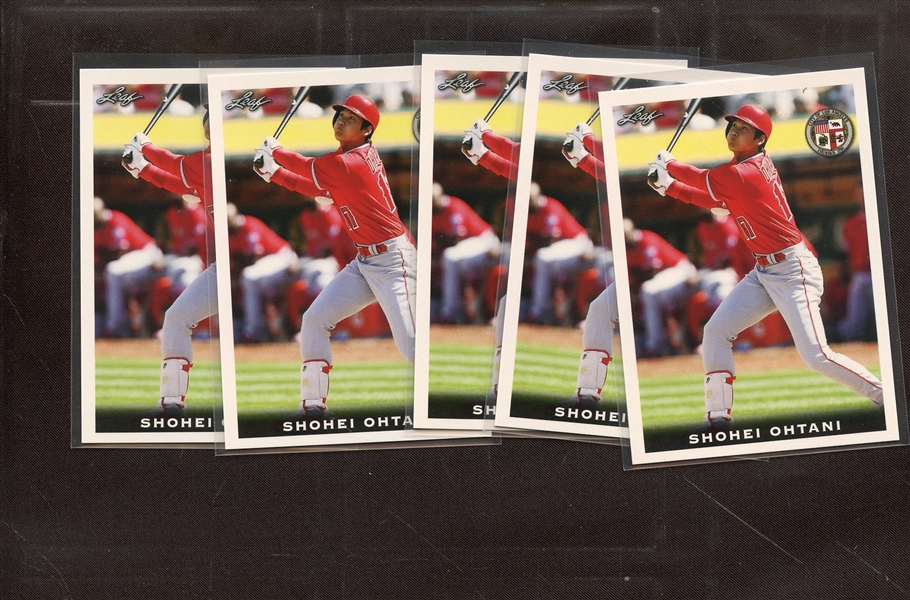 (5) 2018 LEAF NATIONAL SPORTS COLLECTORS CONVENTION NSCC ROOKIE-03 SHOHEI OHTANI