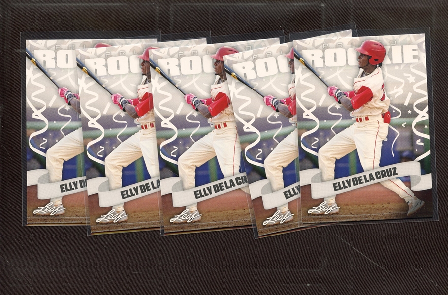 (5) 2023 LEAF PRIZED ROOKIE ELLY DELA CRUZ