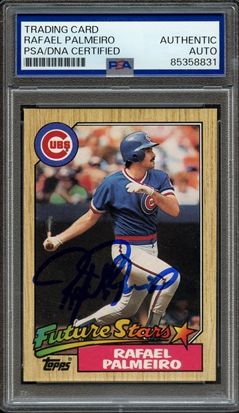 1987 TOPPS 634 SIGNED RAFAEL PALMEIRO PSA/DNA AUTO AUTHENTIC