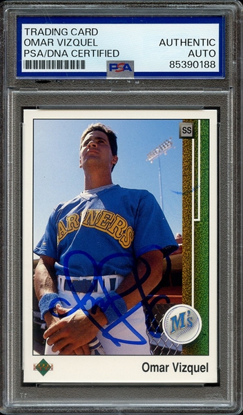 1989 UPPER DECK 787 SIGNED OMAR VIZQUEL PSA/DNA AUTO AUTHENTIC