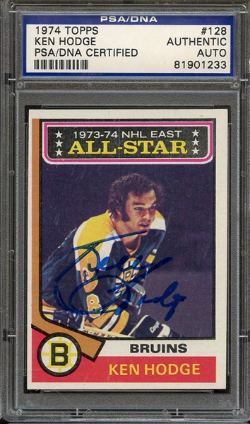 1974 TOPPS 128 SIGNED KEN HODGE PSA/DNA AUTO AUTHENTIC