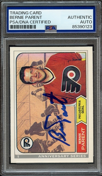 1992 O-PEE-CHEE 1968 REPRINT SIGNED BERNIE PARENT PSA/DNA AUTO AUTHENTIC
