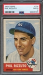 1953 TOPPS 114 PHIL RIZZUTO PSA GOOD 2