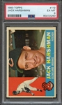 1960 TOPPS 112 JACK HARSHMAN PSA EX-MT 6