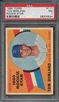 1960 TOPPS 117 TOM BORLAND PSA NM 7