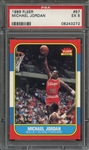 1986 FLEER 57 MICHAEL JORDAN PSA EX 5