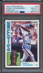 1984 TOPPS NESTLE 182 SIGNED DARRYL STRAWBERRY "83 ROY" PSA NM-MT 8 PSA/DNA AUTO 10