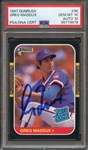 1987 DONRUSS 36 SIGNED GREG MADDUX PSA GEM MT 10 PSA/DNA AUTO 10