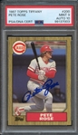 1987 TOPPS TIFFANY 200 SIGNED PETE ROSE PSA MINT 9 PSA/DNA AUTO 10