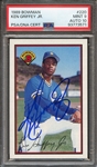 1989 BOWMAN 220 SIGNED KEN GRIFFEY JR PSA MINT 9 PSA/DNA AUTO 10