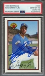 1989 BOWMAN 220 SIGNED KEN GRIFFEY JR PSA GEM MT 10 PSA/DNA AUTO 10