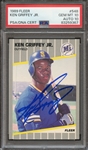 1989 FLEER 548 SIGNED KEN GRIFFEY JR PSA GEM MT 10 PSA/DNA AUTO 10