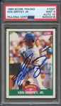 1989 SCORE TRADED 100T SIGNED KEN GRIFFEY JR PSA MINT 9 PSA/DNA AUTO 10