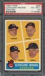 1960 TOPPS 460 CLEVELAND INDIANS COACHES EX-MT+ 6.5