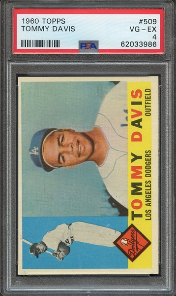 1960 TOPPS 509 TOMMY DAVIS PSA VG-EX 4