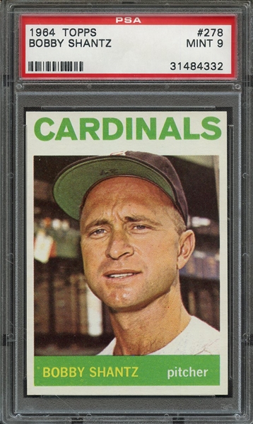 1964 TOPPS 278 BOBBY SHANTZ PSA MINT 9