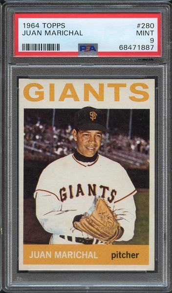1964 TOPPS 280 JUAN MARICHAL PSA MINT 9