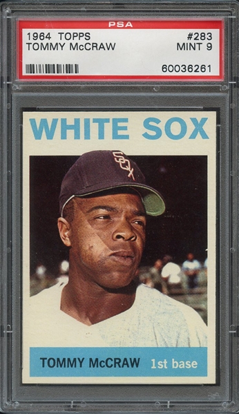 1964 TOPPS 283 TOMMY McCRAW PSA MINT 9