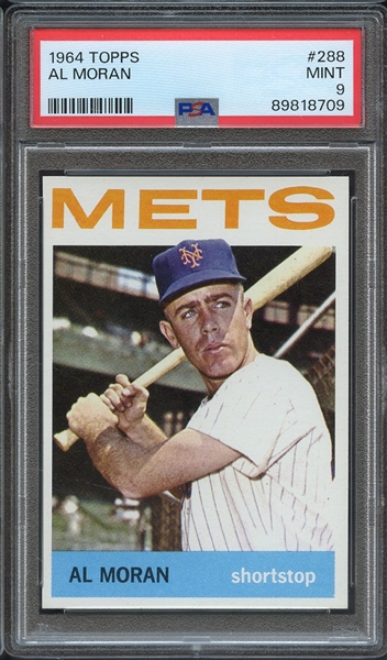 1964 TOPPS 288 AL MORAN PSA MINT 9