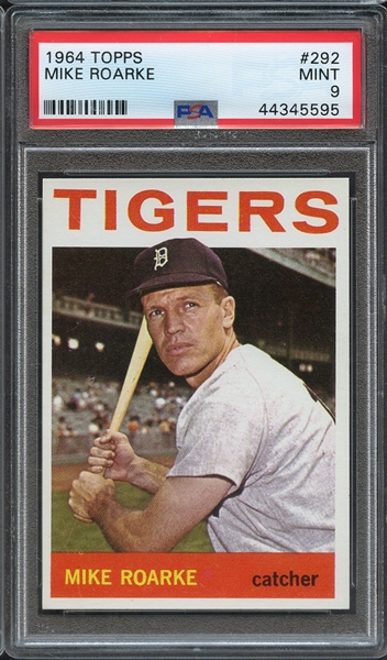 1964 TOPPS 292 MIKE ROARKE PSA MINT 9