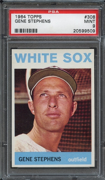 1964 TOPPS 308 GENE STEPHENS PSA MINT 9