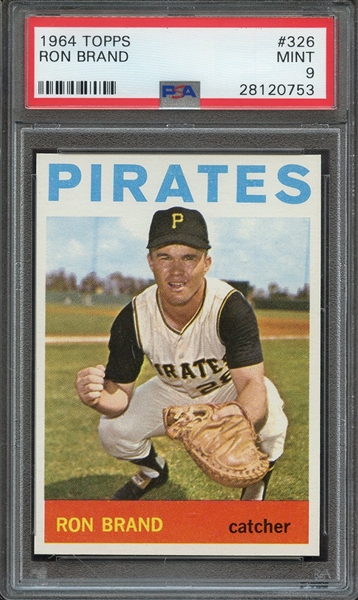 1964 TOPPS 326 RON BRAND PSA MINT 9