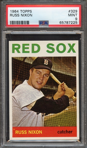 1964 TOPPS 329 RUSS NIXON PSA MINT 9