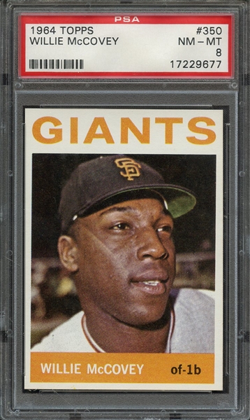 1964 TOPPS 350 WILLIE McCOVEY PSA NM-MT 8