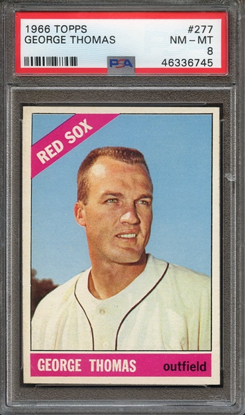 1966 TOPPS 277 GEORGE THOMAS PSA NM-MT 8