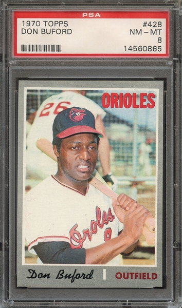 1970 TOPPS 428 DON BUFORD PSA NM-MT 8