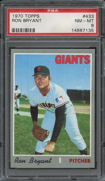 1970 TOPPS 433 RON BRYANT PSA NM-MT 8