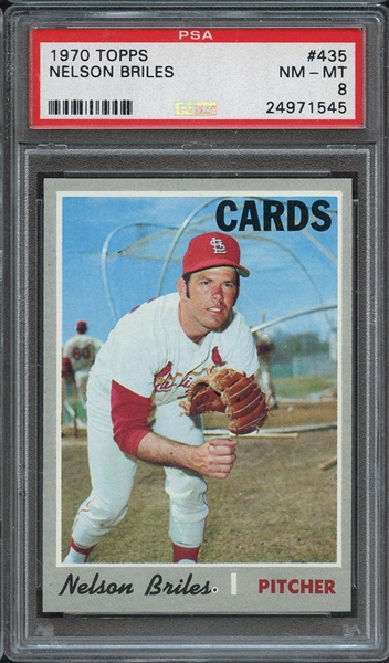 1970 TOPPS 435 NELSON BRILES PSA NM-MT 8