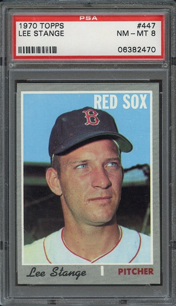 1970 TOPPS 447 LEE STANGE PSA NM-MT 8